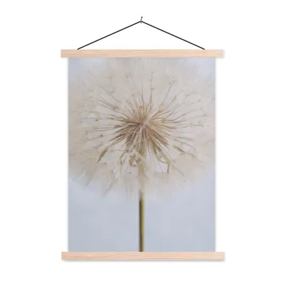 Produktbild von MuchoWow® Textilposter Blumen - Löwenzahn - Entwurf 120x160 cm mit holzfarbenen Rahmen - Plakatkarton
