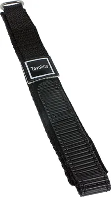 Produktbild von Minott Tavolino | Uhrenarmband Durchzugsband Klettband Schwarz 14mm