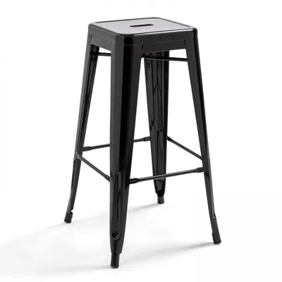 Produktbild von Industrieller Metall-Barhocker Schwarz - Oviala