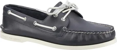 Image de Sperry - Chaussures bateau "Authentic" pour homme, cuir pleine fleur, 2 œillets FS12191 (40 EU) (Marine)