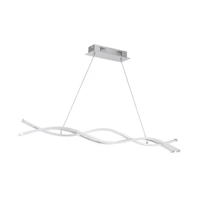 Image de Eglo 96102 Lasana 2 LED Lampe à suspendre 102cm 5400lm Chrome Blanc