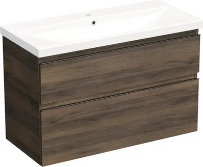 Obrázek produktu pro Koupelnová skříňka s umyvadlem Jungborn TRENTA 100 cm dub tabák gladstone