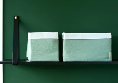Produktbild von KraftKids Körbchen Doppelkrepp Grün Jade 20 x 33 x 20 cm