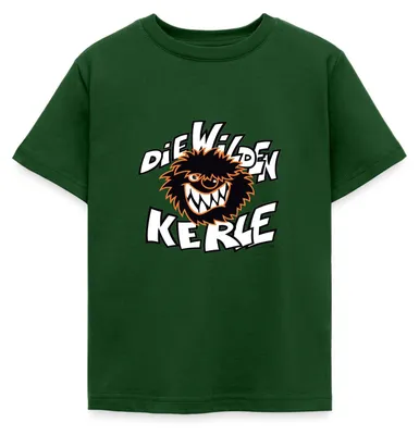 Produktbild von Spreadshirt Die Wilden Kerle Logo Kinder T-Shirt, 122/128 (7-8 Jahre), Forstgrün