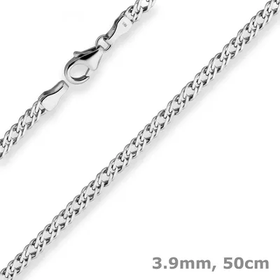 3-9mm-Zwillingspanzerkette-aus-925-Silber-rhodiniert-50cm