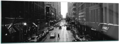 Produktbild von Bilder auf glas - Stadt Straße Haus - 160x50cm - Glasbilder - Wandbilder - Kunstdruck - zum Aufhängen bereit - Wanddekoration aus Glas - Glas Bilder - Wandbild auf Glas - Einteilig - GAB160x50-3688