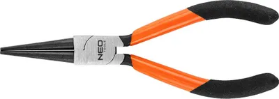 Produktbild von NEO TOOLS Rundzange 160 mm – Präzisions-Werkzeug aus hochwertigem CS-Kohlenstoffstahl mit rutschfestem PVC Slim-Griff