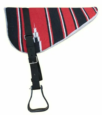 Produktbild von AMKA Bareback Pad Navajo Design mit Riemen, Steigbügel und Sattelgurt in Rot