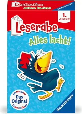 Produktbild von Ravensburger 23496 - Leserabe - Alles lacht - Kartenspiel zum Lesen lernen mit Spaß – 1. Klasse, für Kinder ab 6 Jahren