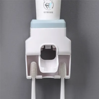 Produktbild von Automatischer Zahnpastaspender Squeezer mit Zahnbürstenhalter Wandmontage für Badezimmer Erwachsene KidsBlue