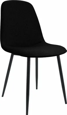 Produktbild von CLP Esszimmerstuhl Maryam gepolstert mit Rückenlehne schwarz Material Stoff