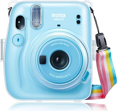 Produktbild von Fintie Tasche für Fujifilm Instax Mini 11 Sofortbildkamera - Transparent Hart PVC Schutzhülle Reise Kameratasche Hülle Abdeckung mit abnehmbaren Riemen, Crystal Clear