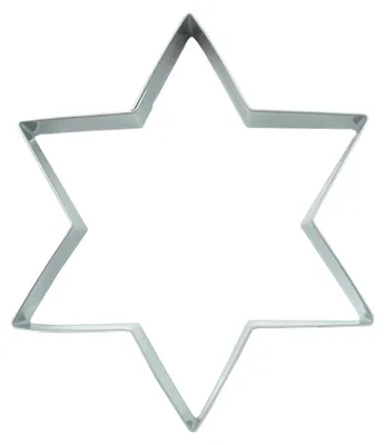 Zdjęcie produktu dla Foremka do ciastek gwiazda duża - Wykrawacz gwiazdka - 10,5 x 9,5 cm - Stal nierdzewna