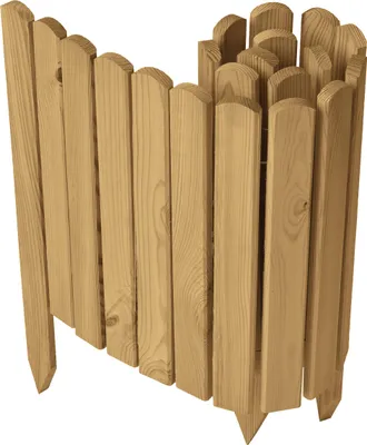 Produktbild von Garronda Beeteinfassung Holz Rollzaun Gartenzaun imprägniert Flexibler Rollborder Rasenkante  Länge: 100 cm (Hellbraun, Höhe: 40 cm)