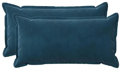 Productafbeelding van vidaXL Kussens met kussenhoes, 2 stuks, blauw, fluweel