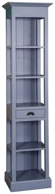 Produktbild von Casa Padrino Landhausstil Regalschrank mit Schublade Hellblau 50 x 39 x H. 197 cm - Landhausstil Möbel