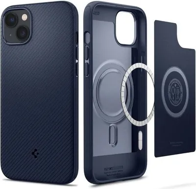 Produktbild von Spigen Hülle Mag Armor MagSafe iPhone 15 Blau