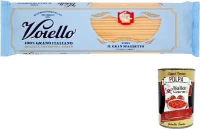 Produktbild von 20x Voiello Pasta Il Gran Spaghetto Nudeln 100% italienische N105, 500g + Italian Gourmet Polpa 400g