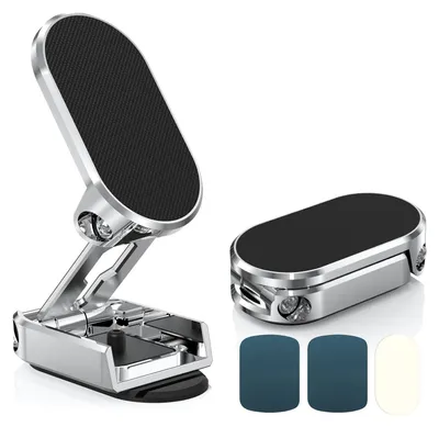 Produktbild von Handyhalterung Auto Magnetisch, Magnetischer Handyhalter【Upgrade Magnet】 Faltbar Handyhalter Magnet mit Biegbare Klebrige Basis, 360° Handyhalterung Auto Kompatibel mit iPhone Alle Smartphones