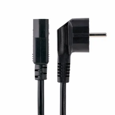Produktbild von StarTech.com 1 m C13 Stromkabel, 18AWG, EU Schuko auf C13 (Kaltgerätestecker), 10A 250V, Schwarz, Kaltgerätekabel, PC / Computer Stromkabel, Drucker / Monitor / PC / C13 Netzkabel, 1 m, CEE7/7, C13-Koppler, SVT, 250 V, 10 A