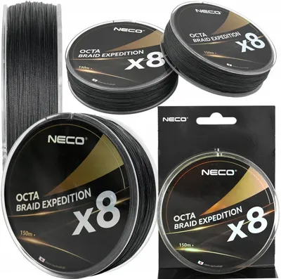 Zdjęcie produktu dla Plecionka Wędkarska Neco Octa Braid Expedition X8 150m 0,40mm Czarna