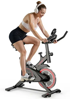 Produktbild von Formill QK101 Indoor Cycle Heimtrainer, 10 kg Schwungrad, 100 Widerstandsstufen, Riemenantrieb, LCD-Display, bis 120 kg belastbar