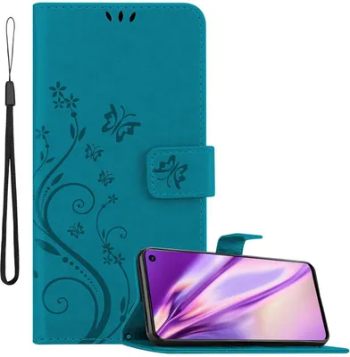 Image de Cadorabo Housse pour Samsung Galaxy S10e Housse de protection en bleu Housse pour portable Etui Case Fleurs Flower