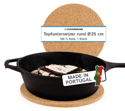 Produktbild von Famanu Untersetzer hitzebeständig aus Kork - Ø 25 cm, rund