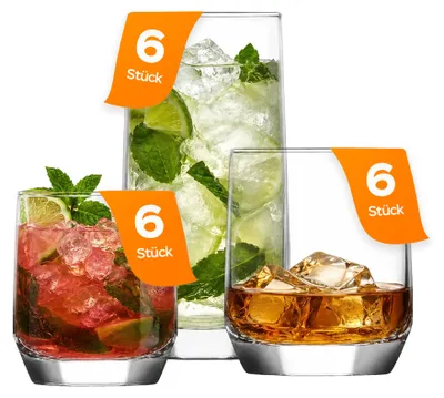 Produktbild von LAV Diamond 18-teiliges Trinkglas-Set, KI-generiertes Bild