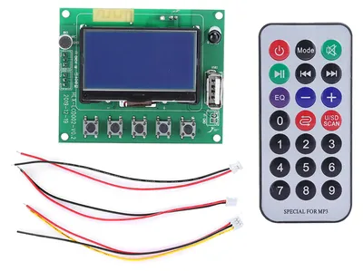 Image de Carte décodeur Bluetooth MP3, module d'affichage des paroles, télécommande, accessoires