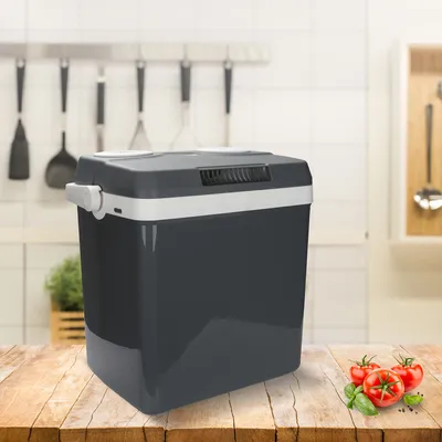 Obrázok produktu pre Jopassy 32 litrový chladiaci box COOLS and HEATS Elektrický termobox Chladiaci box do auta 12V 230V Mini chladnička do auta a na kempovanie EEK A++ Grey