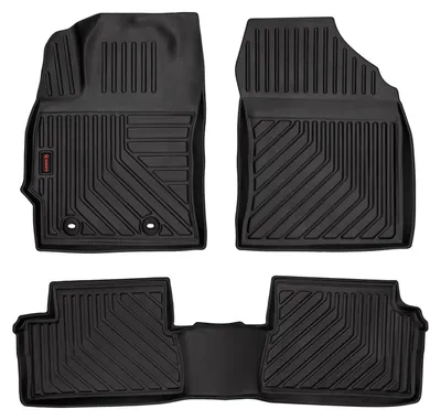 Image de Tapis avant en caoutchouc + tunnel pour Toyota Auris II E180 2012-2019 (hayon/break) – 3 pièces, noirs, sur mesure