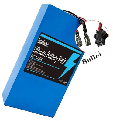 Obrázek produktu pro Lithium-iontová baterie, kapacita 100 Ah, napětí 48 V, konfigurace 13S6P, konektory typu Bullet-SM