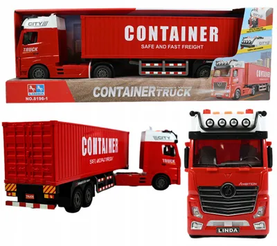Produktbild von Riesiger LKW Spielzeug mit Container, Licht & Sound - Perfektes Geschenk für Kinder