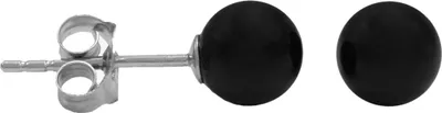 Produktbild von Silber Ohrstecker mit rundem Onyx