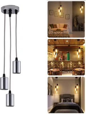 Immagine prodotto di Lampada a sospensione lampada a sospensione E27 vintage lampadario a soffitto per cucina sala da pranzo camera da letto soggiorno decorazione