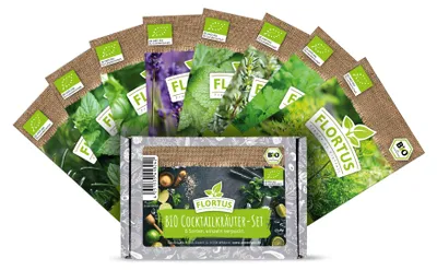 Produktbild von Cocktailkräuter-Set (8 Sorten) | Kräutersamen Sets von FLORTUS
