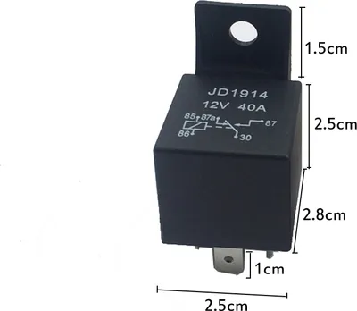 Zdjęcie produktu dla przekaźnik samochodowy 12V 40A AMP 5 SPDT z 5-pinowym gniazdem i 5 przewodami do wentylatora klimatyzacji z lampą GPS