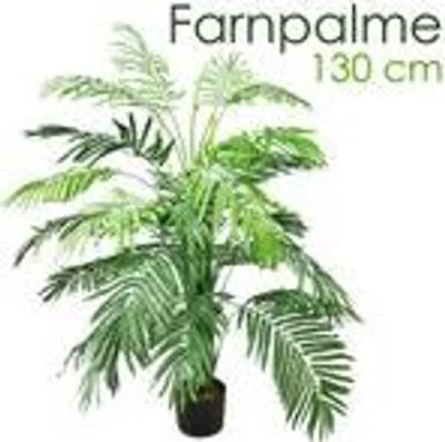 Obrázek produktu pro Umělá palma velká umělá palma umělá rostlina palma umělá jako skutečná plastová rostlina balkonová kapradina palmová kapradina dekorace 130 cm vysoká Decovego