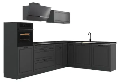 Productafbeelding van Hoekkeuken Vicco R-Line Antraciet landelijk/Antraciet 287 x cm zonder werkblad, Model 68201