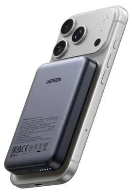 Produktbild von Ugreen 25919 Powerbank Lithium Polymer (LiPo) 10000 mAh Kabelloses Aufladen Grau