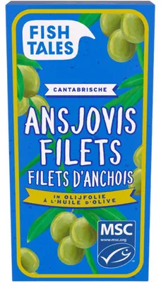Produktbild von Fish Tales Ansjovisfilets in Olijfolie 45g – Feine Sardellenfilets in Olivenöl