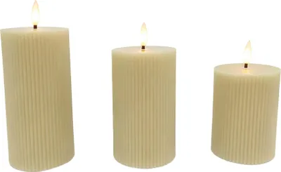 Obrázek produktu pro LED bezplamenné svíčky z pravého vosku, sada 3 kusů
