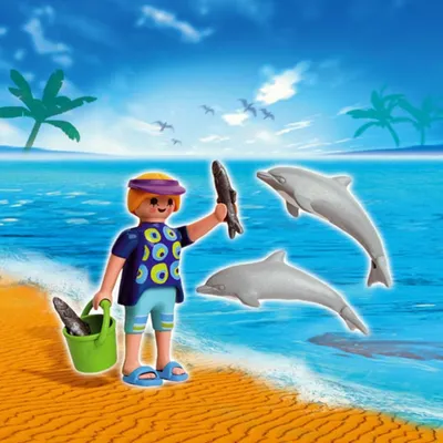 Produktbild von 5876 Duo Pack Pflegerin mit Delfinjungen