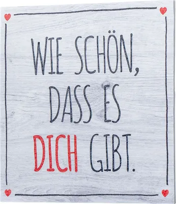 Produktbild von Wandbild 20x20cm Schön dass es dich gibt Spruch Wandschild Bild Wand-Deko Geschenk