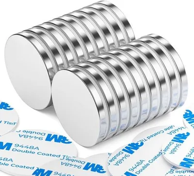 Produktbild von Starke Neodymmagneten 16er Pack silber rund