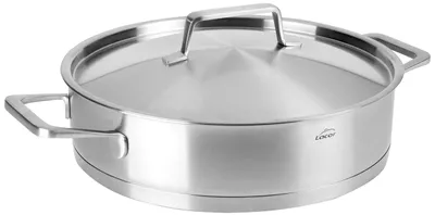 Productafbeelding van Roestvrijstalen pan met deksel, 24x6,5 cm