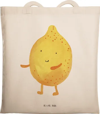 Produktbild von Mr. & Mrs. Panda Schultasche Beste Freunde Zitrone - Transparent - Geschenk, Tasche, Tote Bag, Lustige Sprüche, Jutebeutel, Fehlende Keywords, Uni, festivaltasche