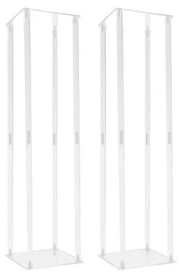 Obrázok produktu pre Stojan na kvety, priehľadný akryl, výška 40 cm, priemer 15 cm, vysoká odolnosť, elegantný dizajn