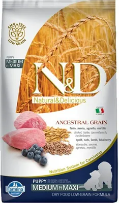 Zdjęcie produktu dla FARMINA N&D Ancestral Grain Puppy Medium&Maxi Lamb - sucha karma dla psów - 12 kg